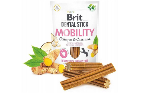 Brit Dental Stick Mobility Collagen 251g – opakowanie 7 sticków na stawy i zęby dla dobermana