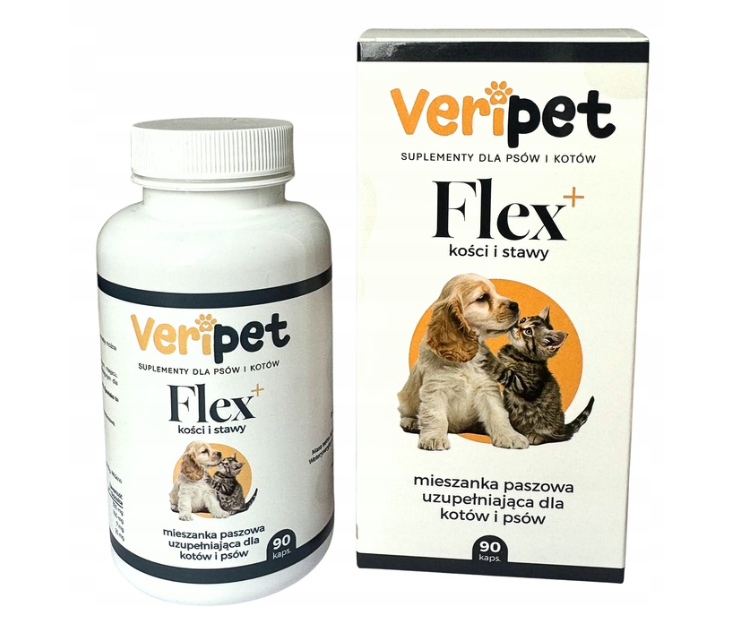 Veripet Flex+ 90 kapsułek – suplement na stawy dla dobermana z glukozaminą i chondroityną