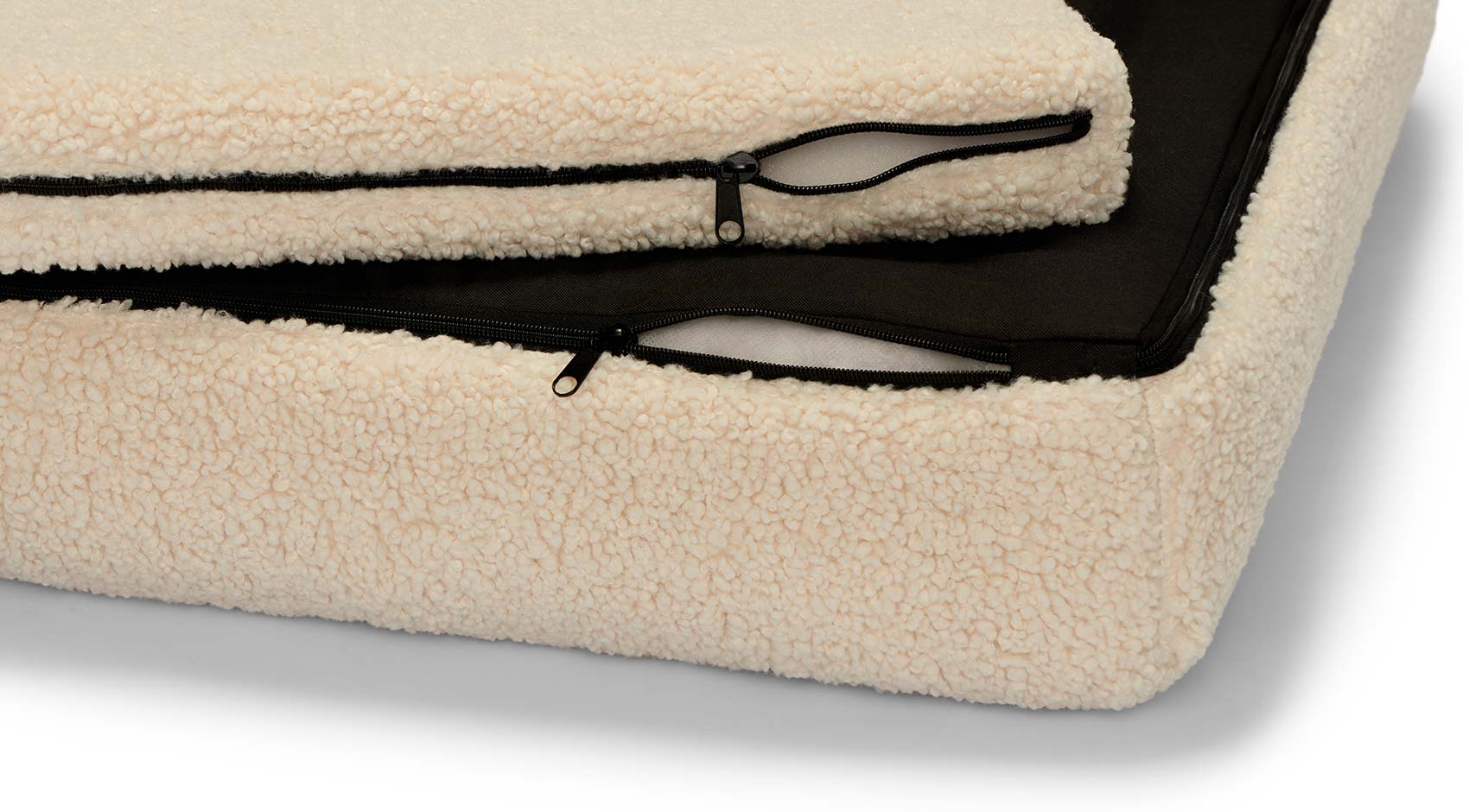 Legowisko dla Dobermana Kanapa BALI WOOLY Beżowe Ecru XXL 120x85x19 cm – Premium Posłanie dla Dużych Ras