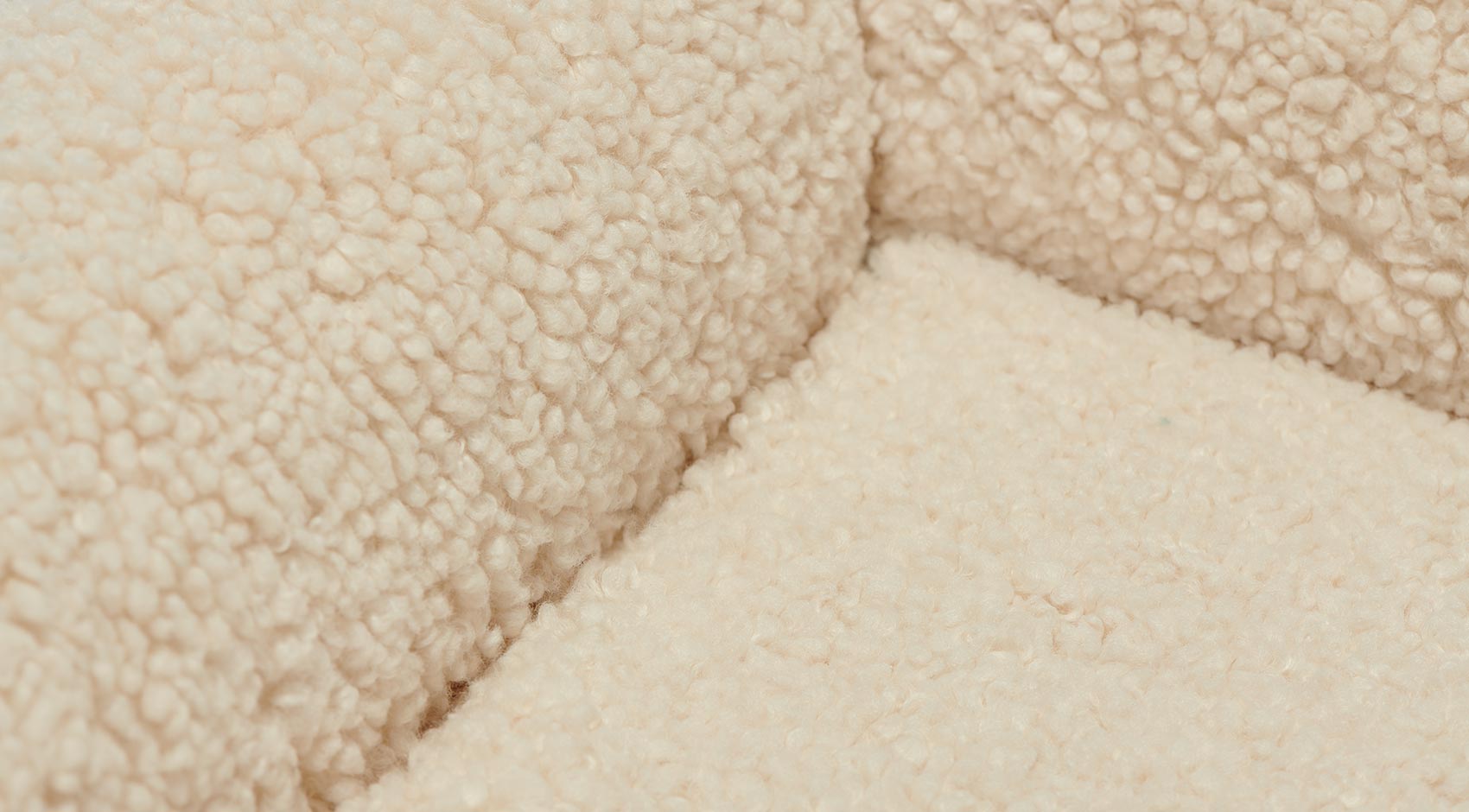 Legowisko dla Dobermana Kanapa BALI WOOLY Beżowe Ecru XXL 120x85x19 cm – Premium Posłanie dla Dużych Ras