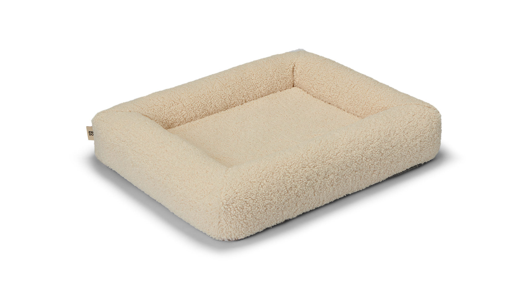 Legowisko dla Dobermana Kanapa BALI WOOLY Beżowe Ecru XXL 120x85x19 cm – Premium Posłanie dla Dużych Ras