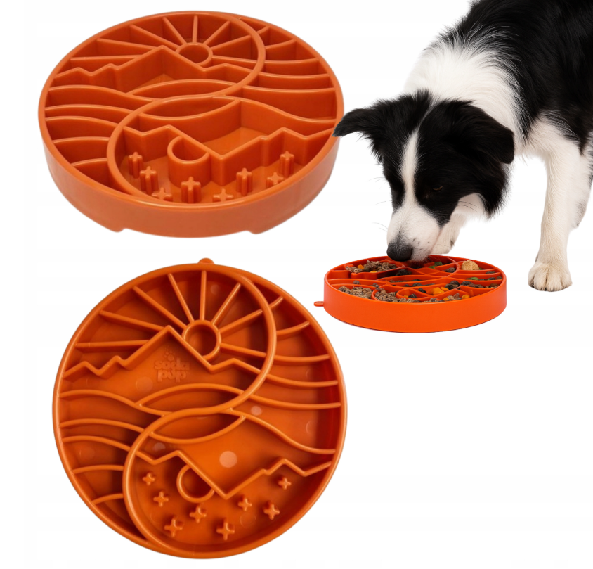 Miska Spowalniająca Jedzenie dla Dobermana SodaPup Great Outdoors Pomarańczowa 20 cm | SklepDoberman.pl