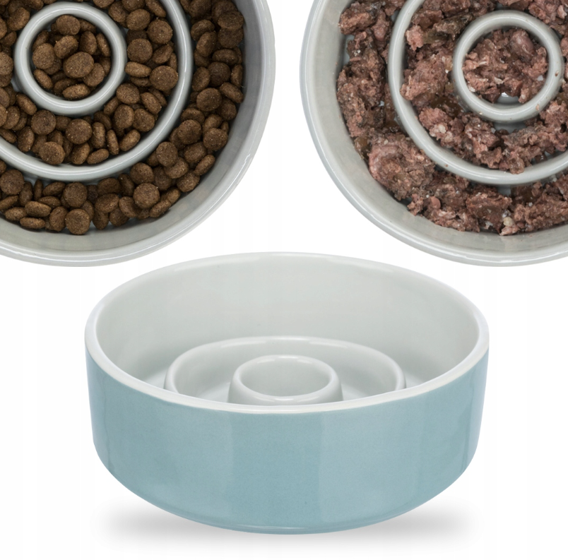 Ceramiczna Miska Spowalniająca Jedzenie dla Dobermana Ciężka Trixie 0,45L/14 cm | SklepDoberman.pl