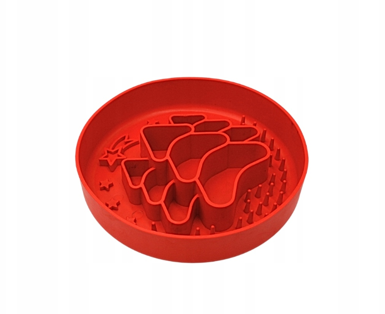Świąteczna Miska Spowalniająca Jedzenie dla Dobermana Slow Fiboowl XMAS - Czerwona Edycja | SklepDoberman.pl