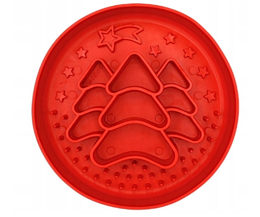 Świąteczna Miska Spowalniająca Jedzenie dla Dobermana Slow Fiboowl XMAS - Czerwona Edycja | SklepDoberman.pl