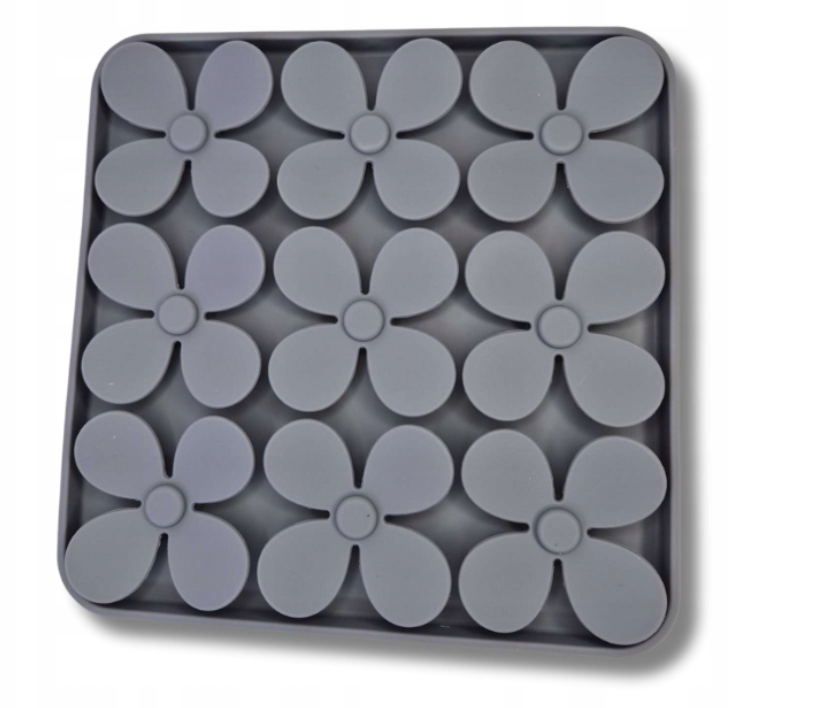 Mata do Lizania dla Dobermana Licki Mata Spowalniająca Jedzenie Szara 20 cm z Przyssawkami | SklepDoberman.pl