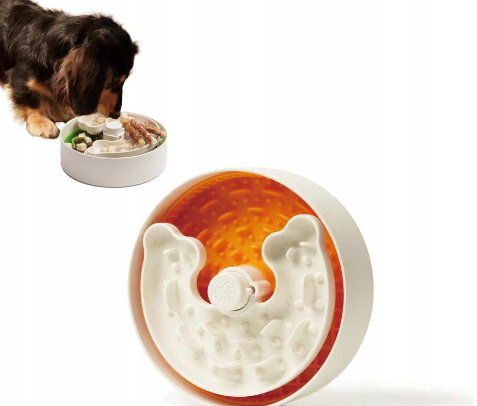 Wielowarstwowa Antypoślizgowa Obrotowa Miska Spowalniająca Jedzenie dla Dobermana 1L | SklepDoberman.pl