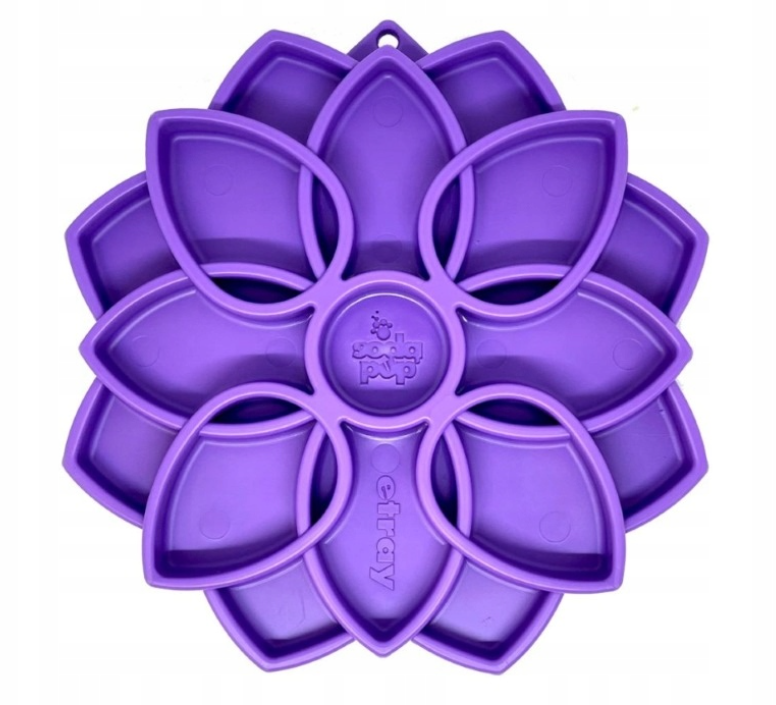 Miska Spowalniająca Jedzenie dla Dobermana SodaPup Mandala Fioletowa 20 cm z Matą do Lizania | SklepDoberman.pl